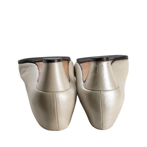 Vintage Bottega Veneta Metallic Intrecciato Pumps Size 6.5 B 80s Taupe as is - Picture 9 of 11